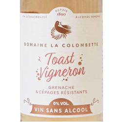 Etiquette Toast Vigneron - Vin rosé effervescent sans alcool