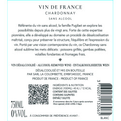 Contre-étiquette Colombette Zéro-Born To Be Free Blanc sans alcool