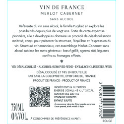 Contre-étiquette Colombette Zéro-Born To Be Free Rouge sans alcool