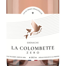 Etiquette Rosé Colombette Zéro pétillant sans alcool
