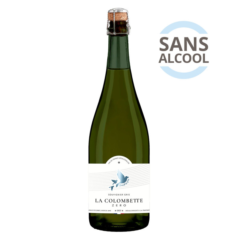 Bouteille Blanc Colombette Zéro pétillant sans alcool