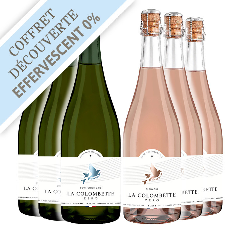 Coffret découverte sans alcool Colombette Zéro effervescent
